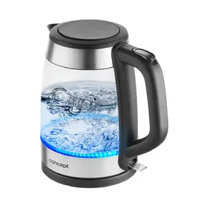 Electric kettle Concept Solution RK4150 — 1.7 L, 2200 W, stainless steel/black, glass housing