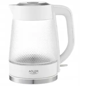 Elektriskais stikla tējkanna Adler AD 1306 — tilpums 1,8 l, LED apgaismojums