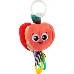 Мягкая погремушка-соска TOMY Lamaze Jabłuszko Jula – плюшевая игрушка с элементами для прорезывания зубов