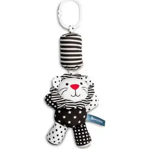 Игрушка-подвеска для коляски Sensillo Black&white Zawieszka Do Wózka Lew — контрастный чёрно‑белый лев