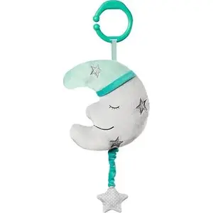 Baby Ono rotaļlieta ar muzikālo kastīti Happy Moon - ON-1697, mīksta plīša mūzikas rotaļlieta zīdaiņiem