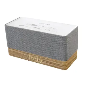 Clock radio Soundmaster UR630WE — FM/PLL/UKW, 6 W RMS, grey/white, AC and AAA battery powered
