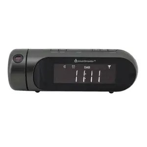 Радиочасы Soundmaster UR6700AN — DAB+ и FM, ЖК‑дисплей, проекция времени, питание AC/батареи, чёрные