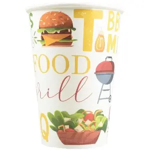 Paper cups Arpex Grill Time 8 pcs — disposable beverage cups, set of 8