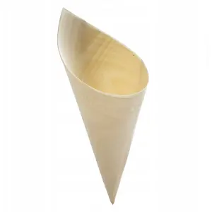 Verlo Wooden Food Cone 4.5x12.5 cm, 50 Pieces
