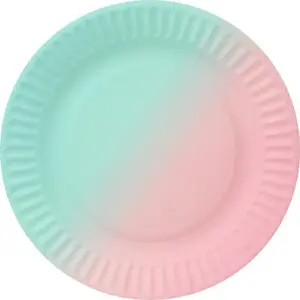 Paper plates GoDan ombre 18 cm, pack of 6