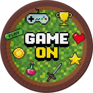 Paper plates GoDan Game On 18 cm, pack of 6