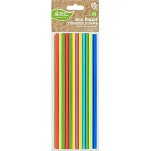 Papīra salmiņi GoDan Varavīksnes MIX 197×6 mm, 24 gab.