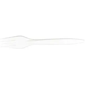 Reusable White Forks Arpex 100 pcs — Plastic Cutlery for Catering and Events