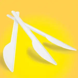 Plastic knife Office Products 17 cm, pack of 100, white