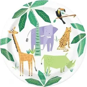 Paper Plates GoDan Animal Safari 23 cm, pack of 8