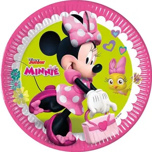 Papīra šķīvji Procos Minnie Mouse Happy Helpers 23 cm, 8 gab.