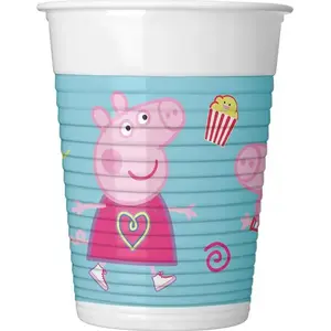 Disposable plastic cups GoDan 200 ml 8 pcs – Peppa Pig design