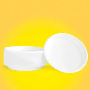 Plastic Plate Office Products Ø 22 cm, 100 pcs, white