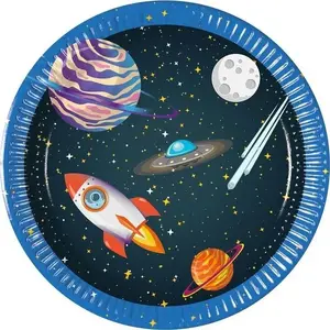 Paper Plates GoDan Rocket Space 20 cm, pack of 8