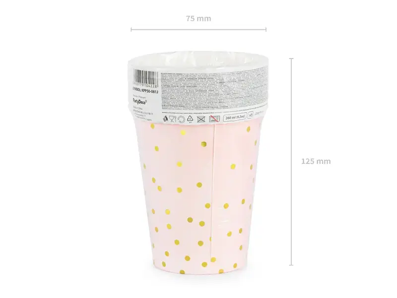 Papīra glāze PartyDeco KPP50-081J-EU1 260 ml Photo 5