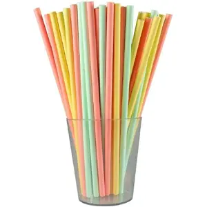 Paper Straws Arpex pastel, pack of 12 — biodegradable disposable drinking straws