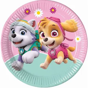 Papīra šķīvji Procos Psi Patrol Skye & Everest 23 cm, 8 gab. (bez plastmasas)