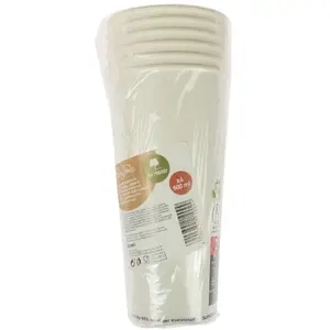 Paper cups Arpex 500 ml white, pack of 6