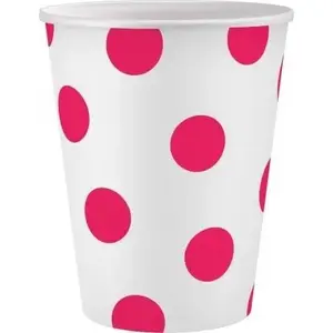 Disposable Paper Cups GoDan Kubeczki pap Groszki 250 ml, pack of 6