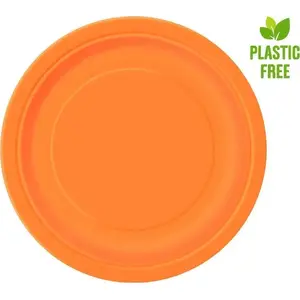 Paper Plates GoDan 23 cm orange, 8 pcs