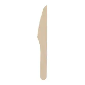 Disposable wooden knife Vilde Furber F-170431360, length 165 mm, pack of 20