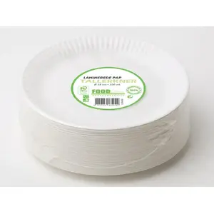 Laminēta papīra šķīvis ESSELTE 18 cm, iepakojums 100 gab.