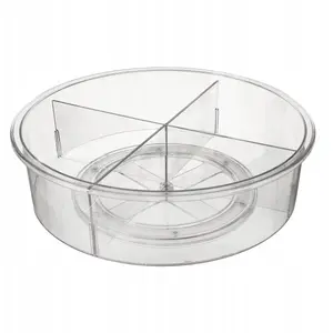 Rotating divided organizer container for refrigerator, cabinet or drawer 30 cm — Aptel ORION 154061
