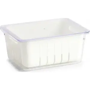 Plastic Refrigerator Storage Box ZELLER 22.5 x 17.5 x 10 cm, white