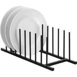 Trauku un vāku organizators metāla melns loft 34,5×12,5 cm — Home&Styling Collection