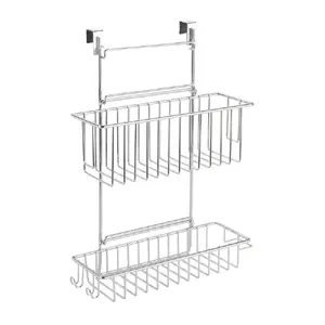 Wenko door-mounted rack hanging mount metal chrome 320×125×470 mm