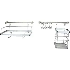 Kitchen rail set Metlex MX-4540 — 10-piece silver reling kuchenny