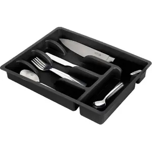 Cutlery Drawer Organizer Vilde 5 compartments 36×25.5×6 cm black