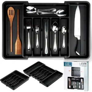 Drawer Cutlery Insert Vilde adjustable 33–56.5 x 37.5 cm for kitchen drawers