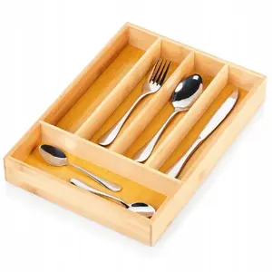 Drawer cutlery insert Vilde 229199 bamboo organizer 25×35 cm
