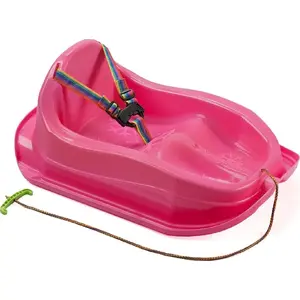 Snow Slider Sled for Children Marmat Pink — lightweight plastic bobsleigh sled, compact snow saucer