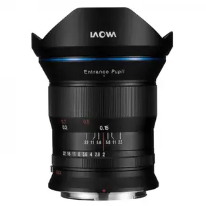 Ultra-wide lens Venus Optics Laowa 15mm f/2 Zero‑D for Nikon SLR, 12 elements/9 groups, 72mm filter, 580 g, black