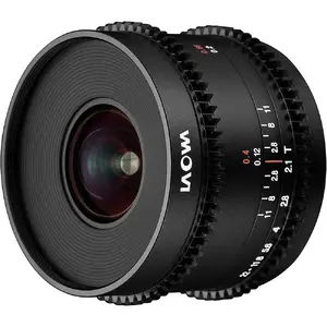 Ultraplaša SLR objektīvs Venus Optics Laowa VE7521MFTC — 13 elementi/9 grupas, filtrs 46 mm, garums 55 mm, saderīgs ar Blackmagic/Olympus/Panasonic