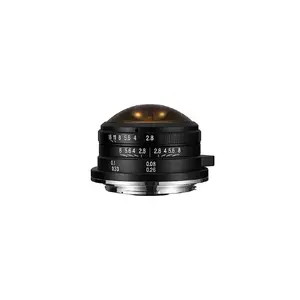 Plašleņķa fisheye objektīvs Venus Optics Laowa 4mm f/2.8 MILC/SLR, 7 elementu 6 grupās, Ø45,2 mm, garums 25,5 mm, 135 g, melns