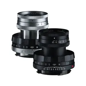 Objektīvs Voigtländer 50 mm F3.5 APO-LANTHAR Type I — VM bajonets, 8 elementi/6 grupas, tuvākā fokusēšanās 0,45 m, filtrs 34 mm, garums 45 mm