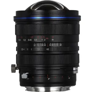 Tilt‑shift objektīvs Venus Optics Laowa Zero‑D — Canon bajonets, minimālā fokusēšanas distance 0.2 m, 17 elementi/11 grupas, 7.9 cm diametrs, 103 mm garums, 597 g