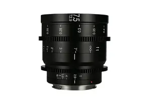 Cinema lens Venus Optics Laowa 7.5mm T2.9 Zero-D S35 — 16/10 elements/groups, 0.25 m close focus, 77 mm filter