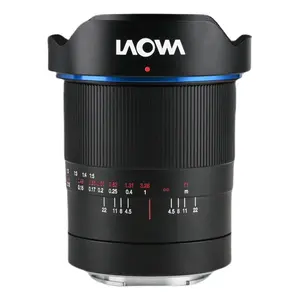 Platleņķa makro objektīvs No name Laowa 15mm f/4.5 0.5× — 15 mm, f/4.5, 0.5× palielinājums, tuvākais fokusēšanas attālums 0,129 m