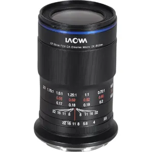 Makroobjektīvs Venus Optics Laowa VE6528NZ — tuvākais fokusēšanas attālums 0,17 m, filtra izmērs 52 mm, garums 100 mm, melns