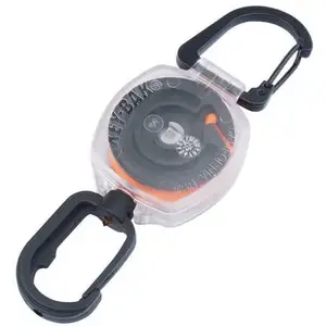 KEY-BAK Retraktor Key-Connect Clear — 24" vads, atsperojams atslēgu ruļlis