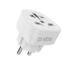 Power plug adapter SBS Mobile TEADAPTDEWORLD — Type C (Europlug) to Universal, straight, 30 g