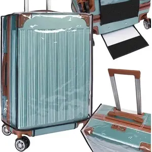 Protective Transparent Suitcase Cover Trizand model 23922 – clear luggage protector