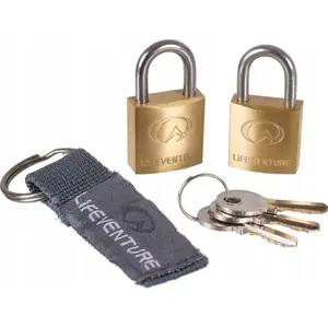 Padlock set LIFEVENTURE Mini Padlocks Pack of 2 — compact travel padlocks for luggage and bags