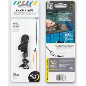 Retaining Strap with CamJam Ring NITEIZE CJRWS-09-R3, ring-style fastener, 12 mm width