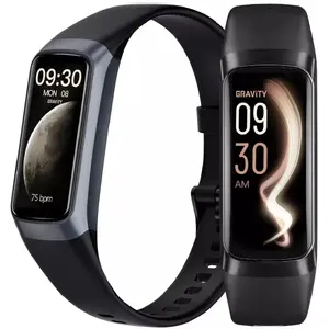 Fitnesa viedaproband Gravity GT40-1 — melns, aktivitāšu izsekotājs ar pulsa mērīšanu